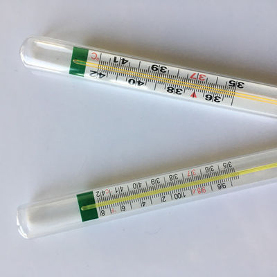 Thermomètre liquide en verre sans mercure de précision de l'aisselle médicale FN-W