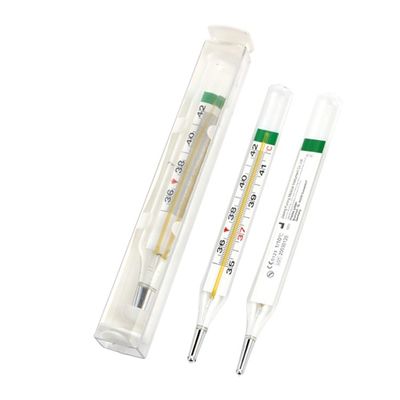 Thermomètre médical précis de l'aisselle en verre sans mercure OEM sur mesure