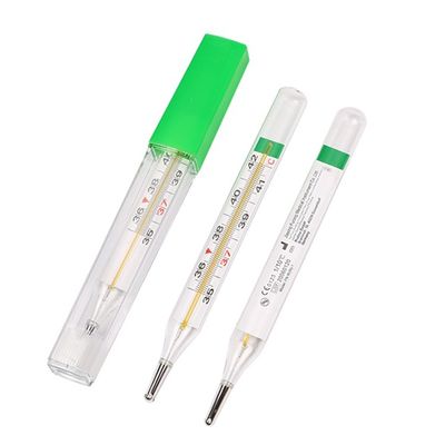 Prise en charge personnalisée du double thermomètre en verre sans mercure au gallium