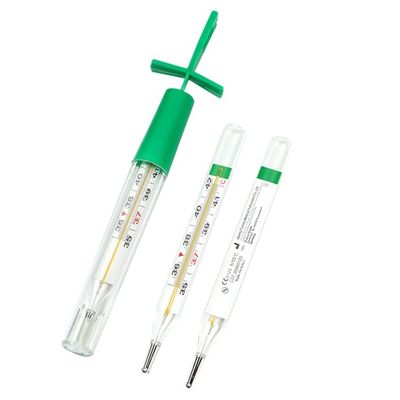 Prise en charge personnalisée du double thermomètre en verre sans mercure au gallium
