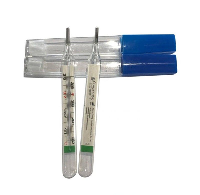 Thermomètre sans mercure avec verre